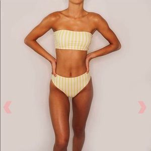 ARI style Yellow and White Striped Bikini